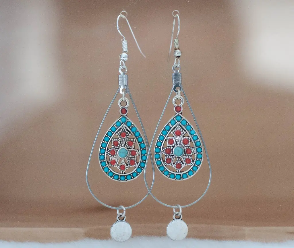 Boucles "Boho" fines gouttes