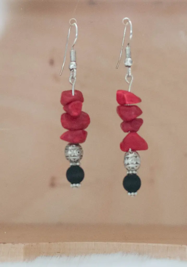 Boucles "Nature" rouges