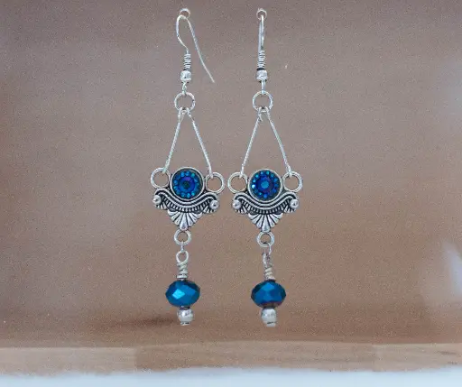 [22-82] Boucles "Fantasia" bleues